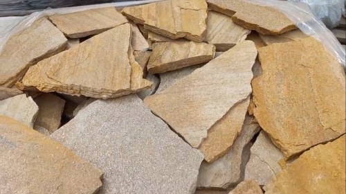 Плитняк златолит жёлтый для цоколя купить в Кемеровской области