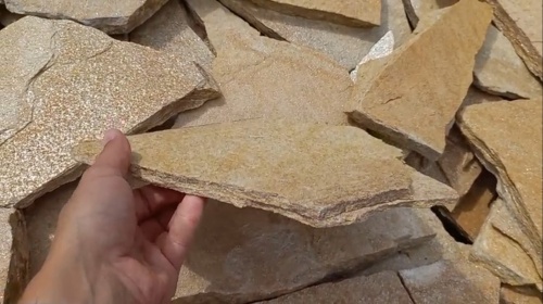 Плитняк златолит жёлтый для фасада 1,5-3 см купить в Кемеровской области