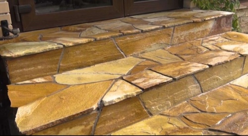 Плитняк златолит жёлтый золотистый для отмостки купить в Кемеровской области